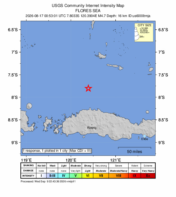 Did You Feel It? map: shaking reported by the public