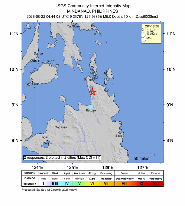 Did You Feel It? map: shaking reported by the public