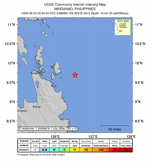 Did You Feel It? map: shaking reported by the public