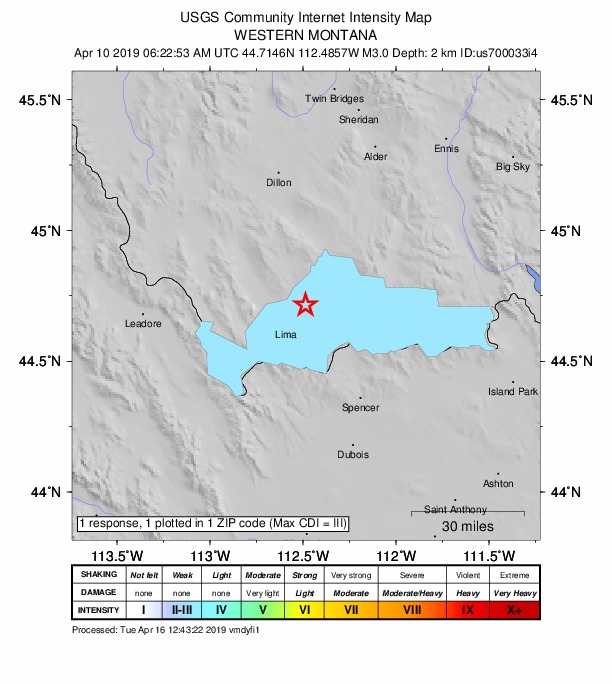 Did You Feel It? map: shaking reported by the public