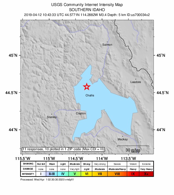 Did You Feel It? map: shaking reported by the public