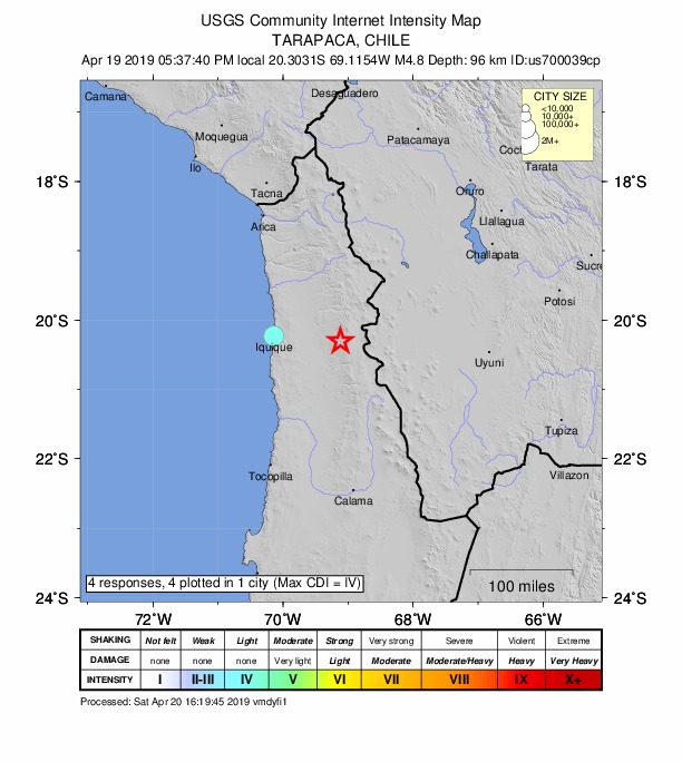 Did You Feel It? map: shaking reported by the public