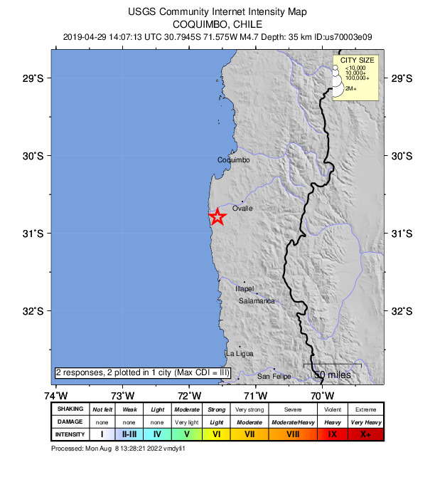 Did You Feel It? map: shaking reported by the public