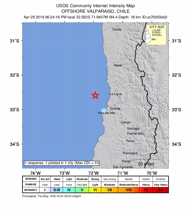 Did You Feel It? map: shaking reported by the public