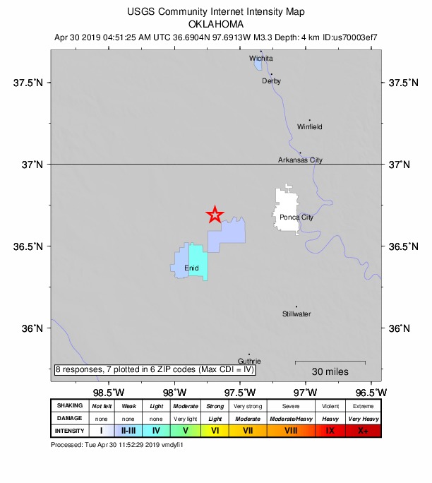 Did You Feel It? map: shaking reported by the public
