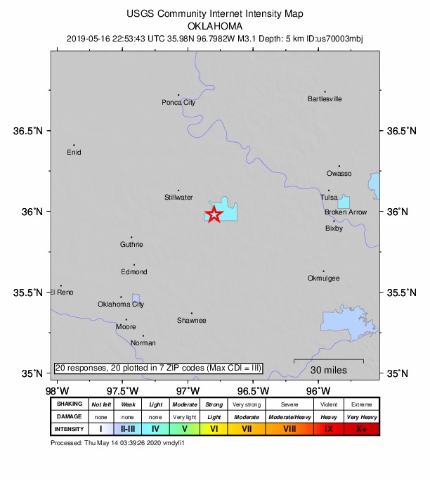Did You Feel It? map: shaking reported by the public