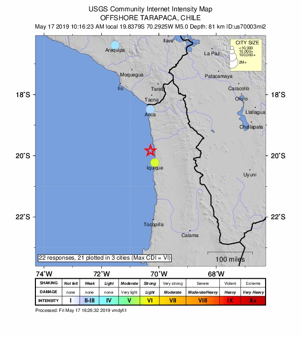 Did You Feel It? map: shaking reported by the public