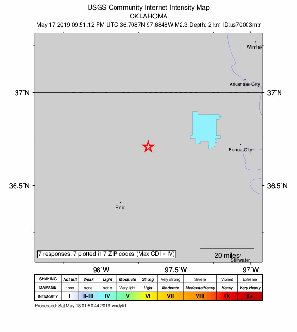 Did You Feel It? map: shaking reported by the public