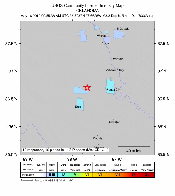 Did You Feel It? map: shaking reported by the public