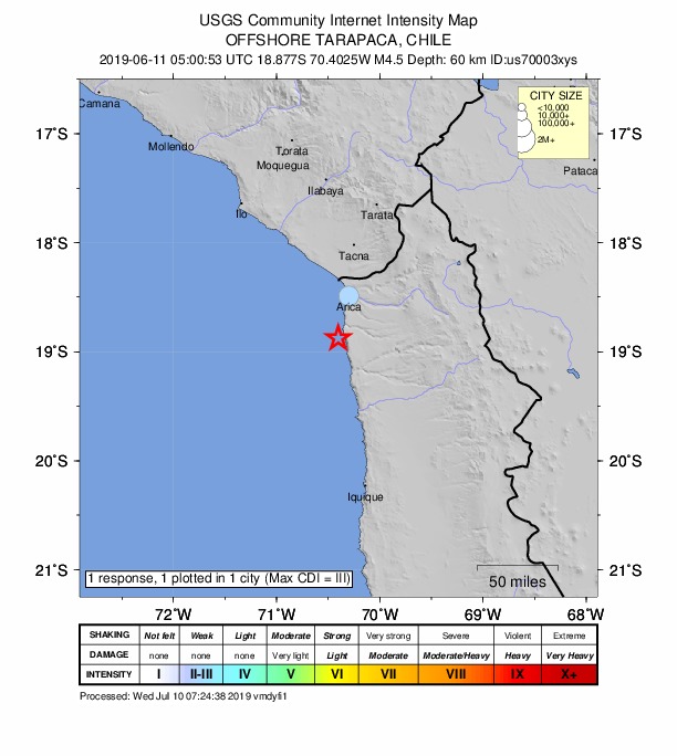 Did You Feel It? map: shaking reported by the public