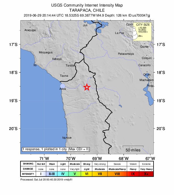 Did You Feel It? map: shaking reported by the public