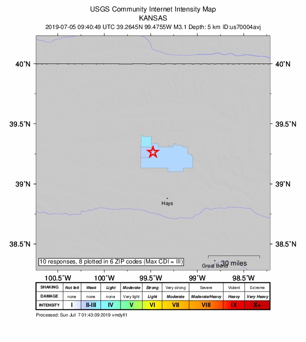 Did You Feel It? map: shaking reported by the public
