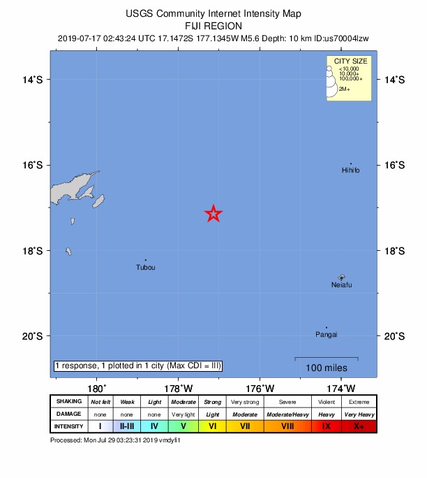 Did You Feel It? map: shaking reported by the public
