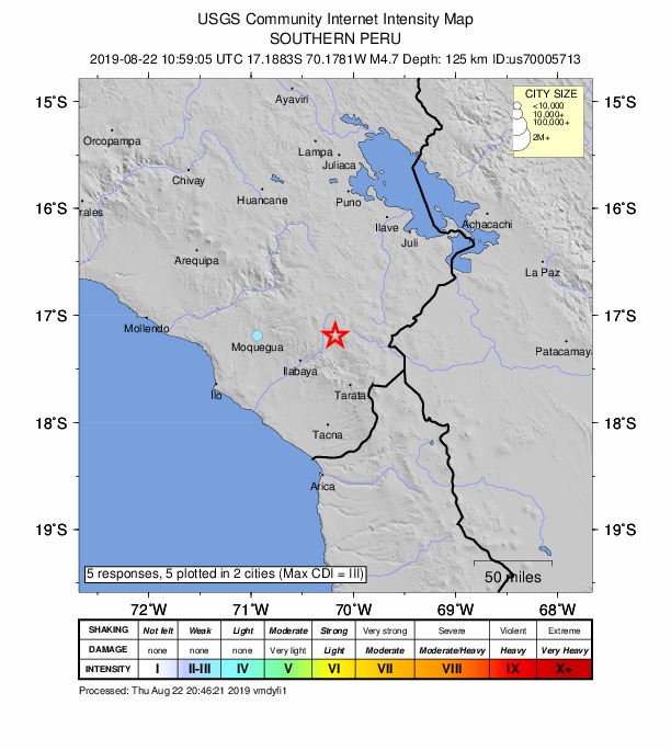 Did You Feel It? map: shaking reported by the public