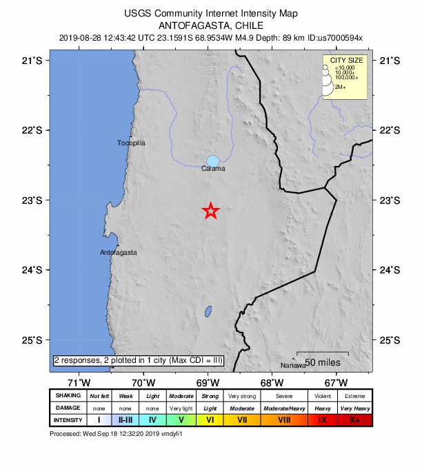 Did You Feel It? map: shaking reported by the public
