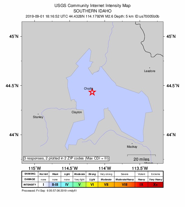 Did You Feel It? map: shaking reported by the public