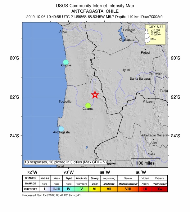 Did You Feel It? map: shaking reported by the public