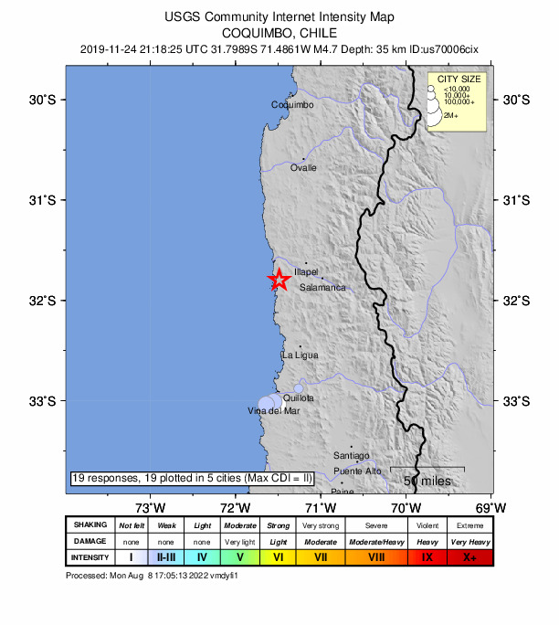 Did You Feel It? map: shaking reported by the public