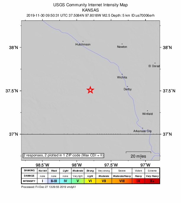 Did You Feel It? map: shaking reported by the public