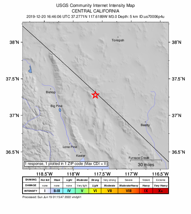 Did You Feel It? map: shaking reported by the public