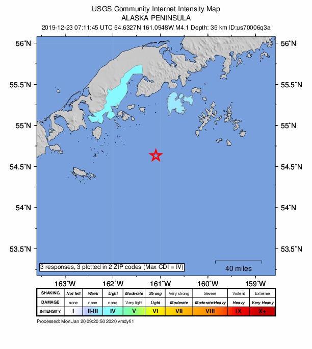 Did You Feel It? map: shaking reported by the public