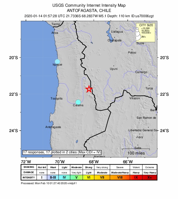 Did You Feel It? map: shaking reported by the public