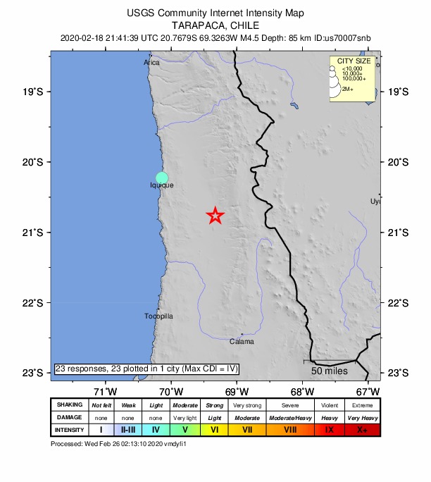 Did You Feel It? map: shaking reported by the public