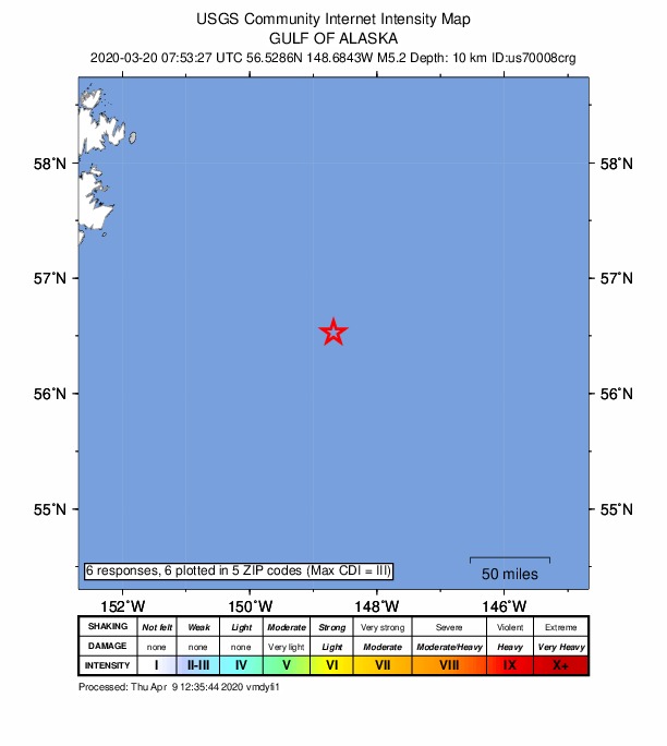 Did You Feel It? map: shaking reported by the public