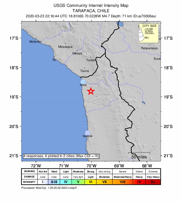 Did You Feel It? map: shaking reported by the public