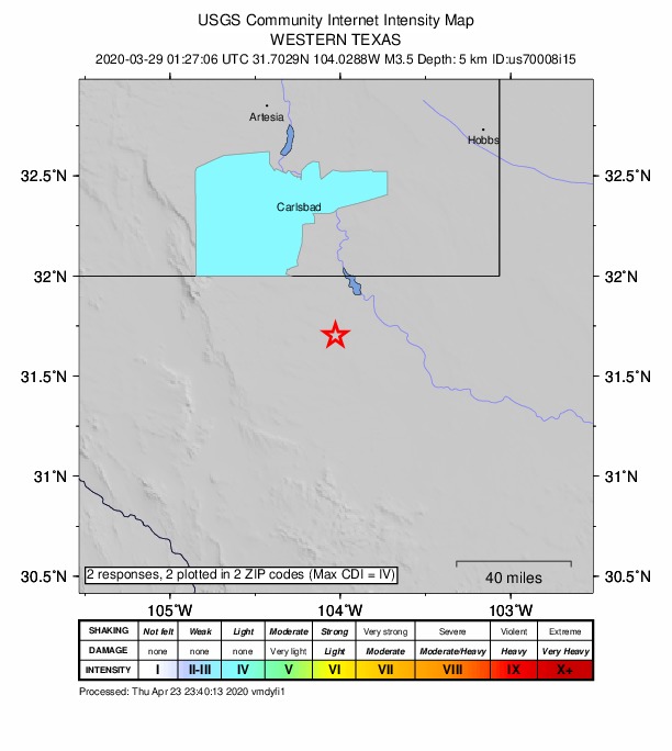 Did You Feel It? map: shaking reported by the public
