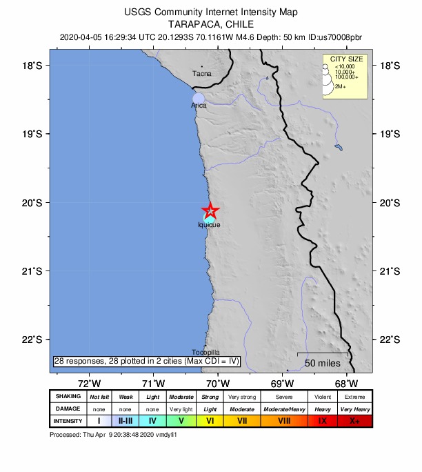 Did You Feel It? map: shaking reported by the public