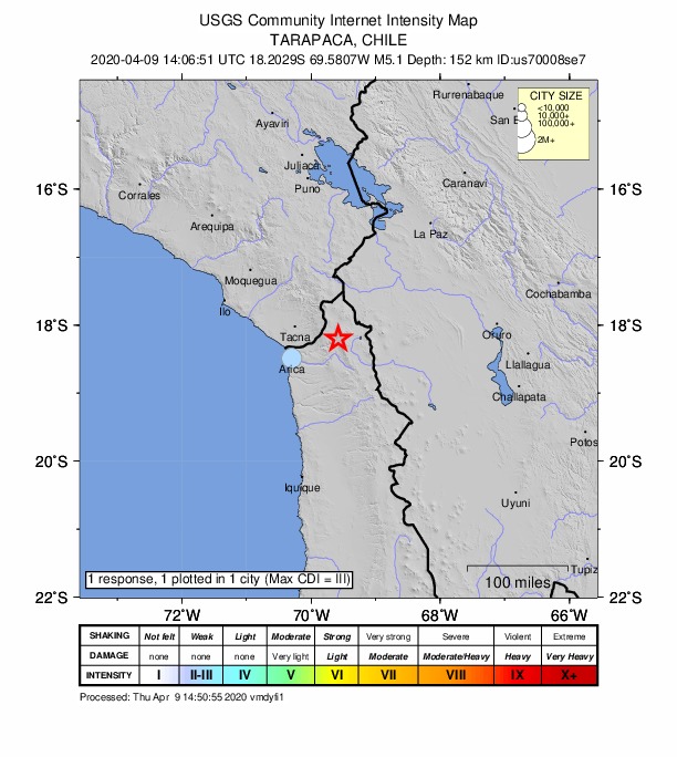 Did You Feel It? map: shaking reported by the public