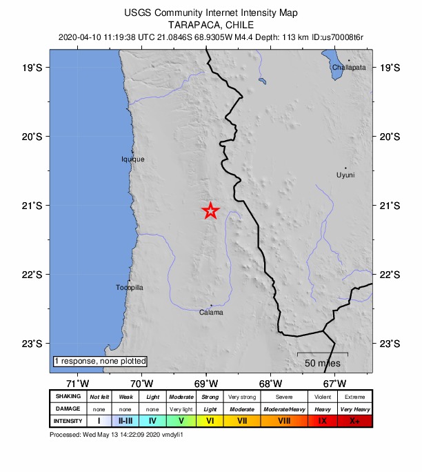 Did You Feel It? map: shaking reported by the public