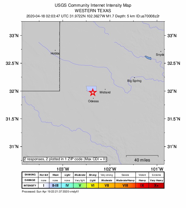 Did You Feel It? map: shaking reported by the public