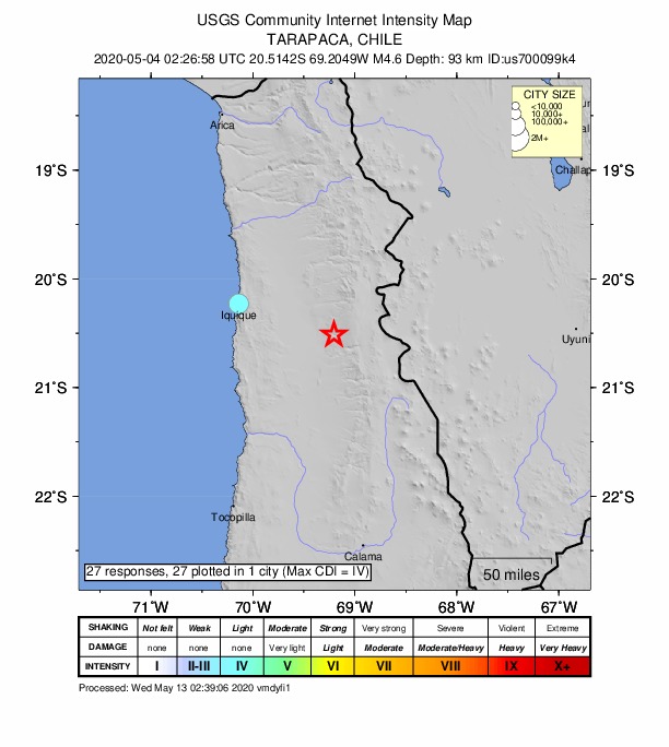 Did You Feel It? map: shaking reported by the public