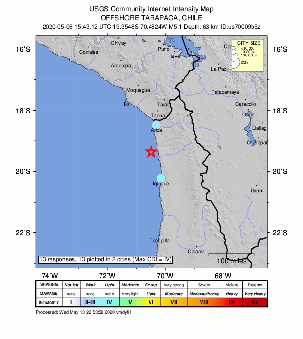 Did You Feel It? map: shaking reported by the public