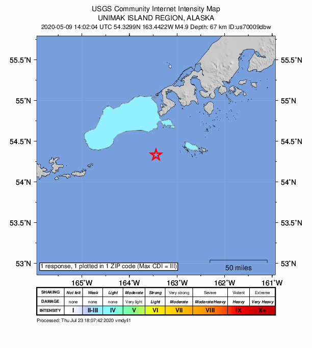 Did You Feel It? map: shaking reported by the public