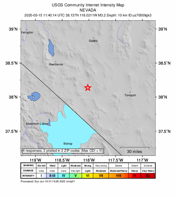 Did You Feel It? map: shaking reported by the public