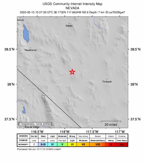 Did You Feel It? map: shaking reported by the public