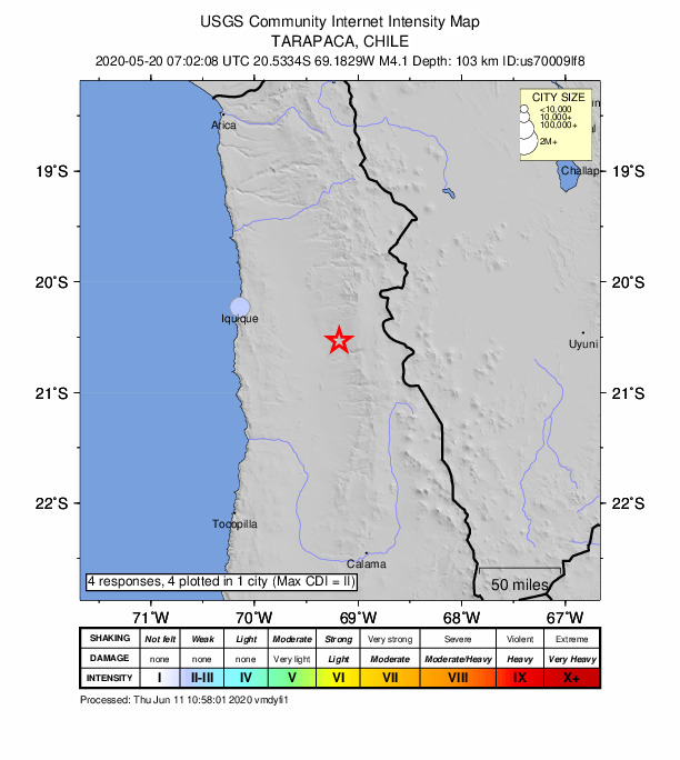 Did You Feel It? map: shaking reported by the public