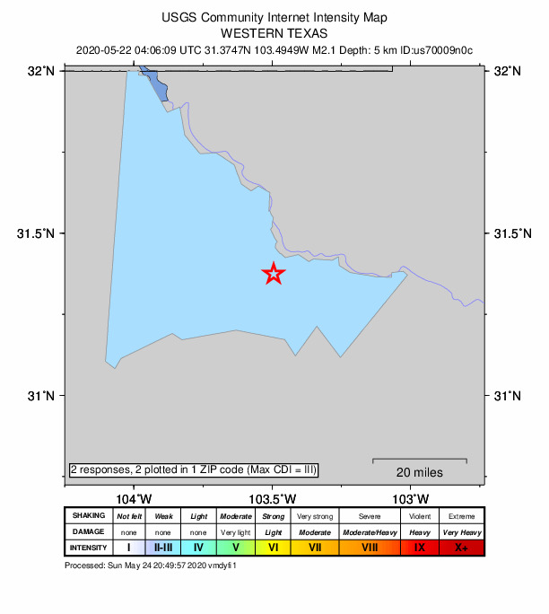 Did You Feel It? map: shaking reported by the public