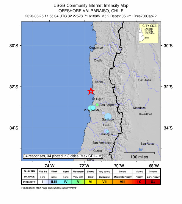Did You Feel It? map: shaking reported by the public