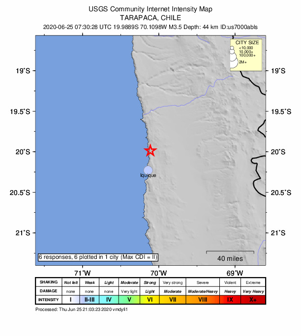 Did You Feel It? map: shaking reported by the public
