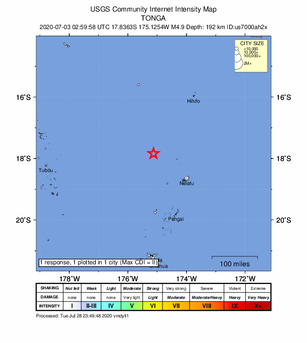 Did You Feel It? map: shaking reported by the public