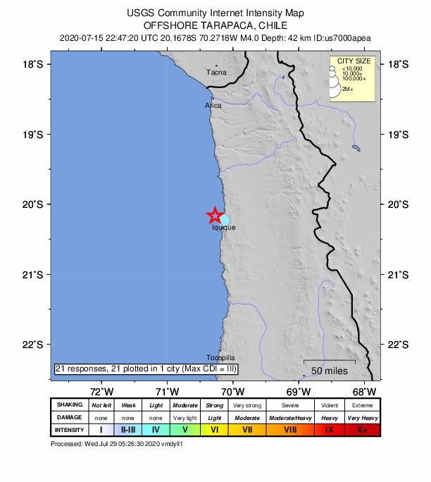 Did You Feel It? map: shaking reported by the public