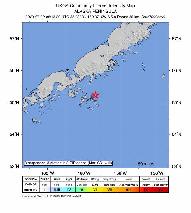 Did You Feel It? map: shaking reported by the public
