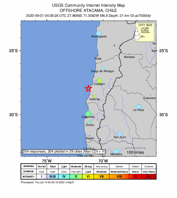 Did You Feel It? map: shaking reported by the public