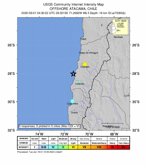 Did You Feel It? map: shaking reported by the public