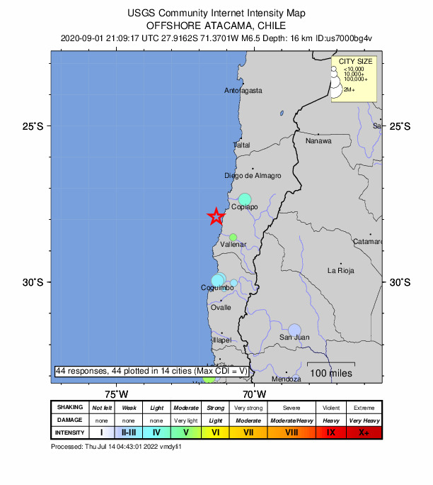 Did You Feel It? map: shaking reported by the public