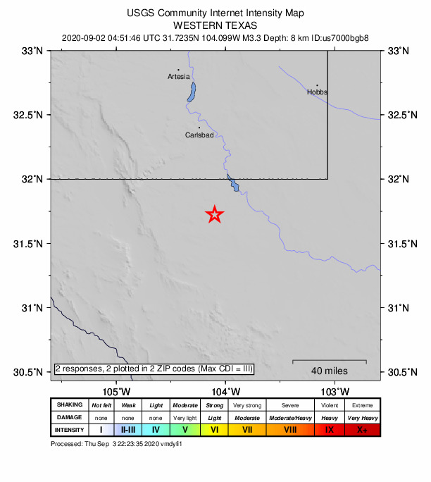 Did You Feel It? map: shaking reported by the public